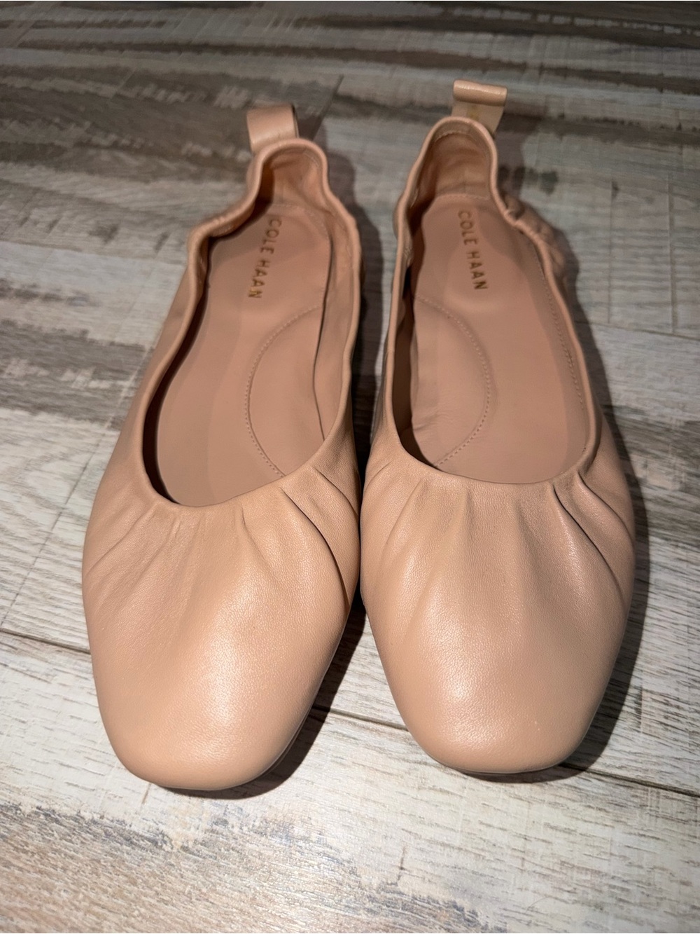 Cole Haan Blush Leather Ballet Flats